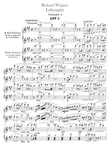 Partition violons I, Lohengrin, Composer