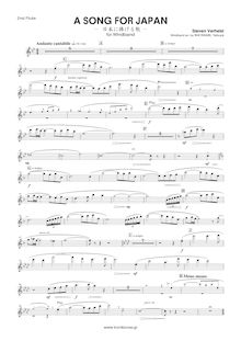 Partition flûte 2, A Song pour Japan, Verhelst, Steven