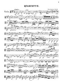 Partition viole de gambe, corde quatuor No.2, Op.13, A minor, Mendelssohn, Felix
