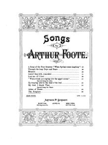 Partition No.3: pour Fox Glove (pour soprano), Flower chansons, Foote, Arthur