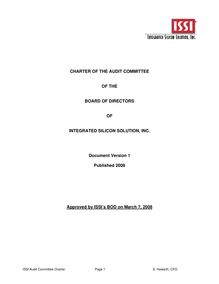 Audit Committee Charter 03-2008