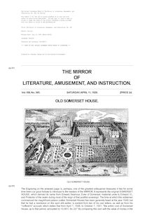 The Mirror of Literature, Amusement, and Instruction - Volume 13, No. 365, April 11, 1829