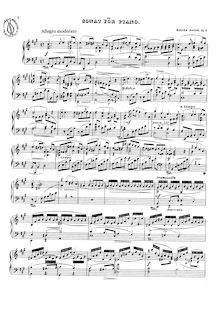 Partition complète, Piano Sonata, A major, Andrée, Elfrida