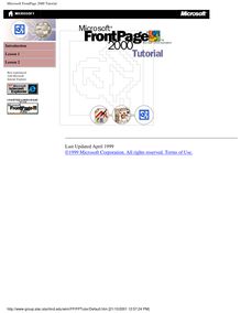 Microsoft FrontPage 2000 Tutorial