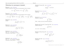 Sujet : Analyse, Suites et séries de fonctions, Théorème de convergence dominée