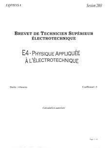 Btselectro 2003 physique appliquee a l electrotechnique