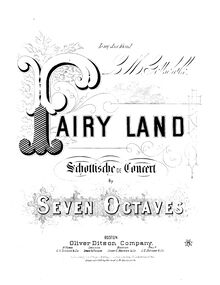 Partition complète, Fairy Land, Gottschalk, Louis Moreau par Louis Moreau Gottschalk