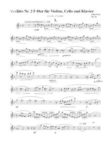 Partition , Leicht und fließend, partition de violon, Piano Trio No.2