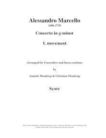 Partition , Allegro moderato - partition complète (AAAB enregistrements), hautbois Concerto