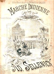 Partition complète, Marche Indienne, Sellenick, Adolphe