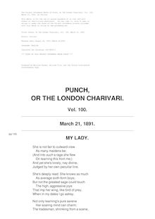Punch, or the London Charivari, Volume 100, March 21, 1891