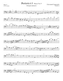 Partition viole de basse 2, Fantasia pour 5 violes de gambe, RC 34