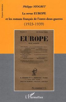 La Revue EUROPE et les romans français de l entre-deux-guerres