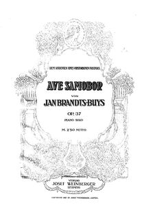 Partition complète, Ave Samonor, Op.37, Brandts Buys, Jan