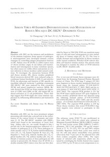 Simian virus 40 inhibits differentiation and maturation of rhesus macaque DC-SIGN+-dendritic cells