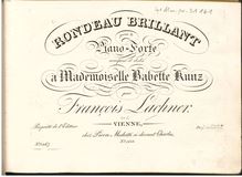 Partition complète, Rondeau brillant, Lachner, Franz Paul par Franz Paul Lachner