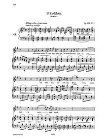 Partition No.1: Ständchen, 5 chansons, Brahms, Johannes