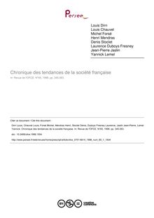 Chronique des tendances de la société française - article ; n°1 ; vol.65, pg 345-363
