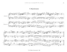 Partition , Réjouissance,  No.4, Overture, D major, Bach, Johann Sebastian