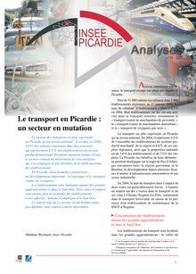 Le transport en Picardie : un secteur en mutation