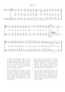 Partition Ps.115: Nicht uns, nicht uns, Herr, lieber Gott, SWV 213, Becker Psalter, Op.5
