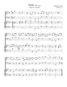 Partition Almaine VdGS No.118 - partition complète,  No.2 pour 2 violes de gambe et orgue