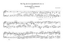 Partition , Der Tag, der ist so freudenreich, BWV 719, pour Neumeister Collection, BWV 1090-1120
