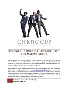 Strong And Durable Leather Used For Making Shoes
