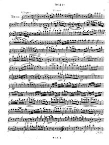 Partition violon 1, Trio pour 2 hautbois et anglais cor en C major