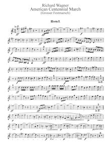 Partition cor 1, 2, 3, 4 (en F), Großer Festmarsch, WWV 110, Wagner, Richard
