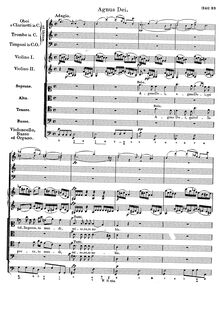 Partition Agnus Dei, Mass No.4, D.452 et D.961, C major, Schubert, Franz