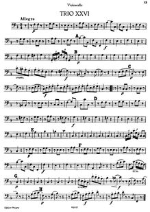 Partition de violoncelle, Piano Trio en F Major, F major