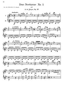 Partition No.1, 6 Duo nocturnes, Op.37, Lhoyer, Antoine de