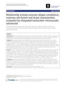 Relationship among coronary plaque compliance, coronary risk factors and tissue characteristics evaluated by integrated backscatter intravascular ultrasound