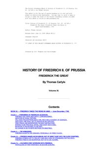History of Friedrich II of Prussia — Volume 11