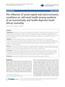 The influence of social capital and socio-economic conditions on self-rated health among residents of an economically and health-deprived South African township