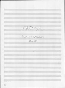 Partition complète, Sonate pour 2 Fagotter, Weyse, Christoph Ernst Friedrich