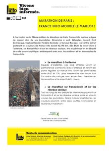 Marathon de Paris : France Info mouille le maillot 