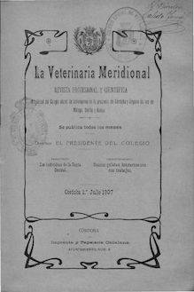 La Veterinaria Meridional, n. 25 (1907)