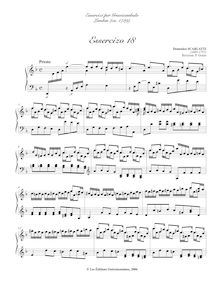 Partition Esserciso 18, Essercizi per Gravicembalo, Lessons for Harpsichord