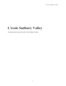 L école Sudbury Valley