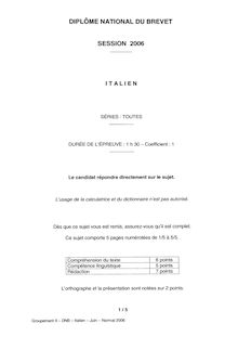 Italien 2006 Brevet (filière générale)