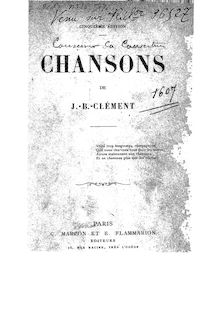 Chansons (5e édition) / de J.-B. Clément