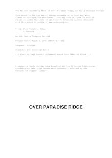 Over Paradise Ridge - A Romance
