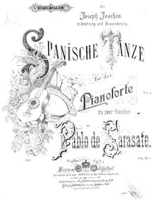 Partition complète, Spanish Dances, Op.21, Sarasate, Pablo de