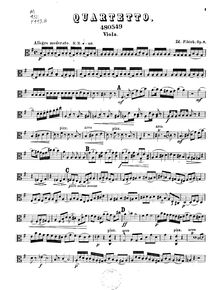 Partition viole de gambe, corde quatuor No.2, Op.8, Fibich, Zdeněk