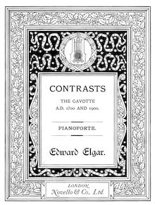 Partition , Contrasts (pour Gavotte - A.D. 1700 et 1900), 3 Characteristic pièces, Op.10