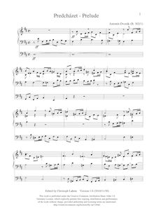 Partition , Prelude (Předcházet) en D major, 8 préludes et Fugues, B.302