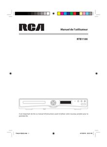 Notice Blu-ray Système de cinéma maison RCA  RTB1100