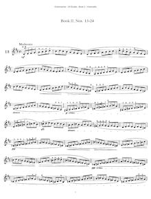 Partition Etudes 13-24, Book 2, 24 Etudes, Op.38 pour violoncelle